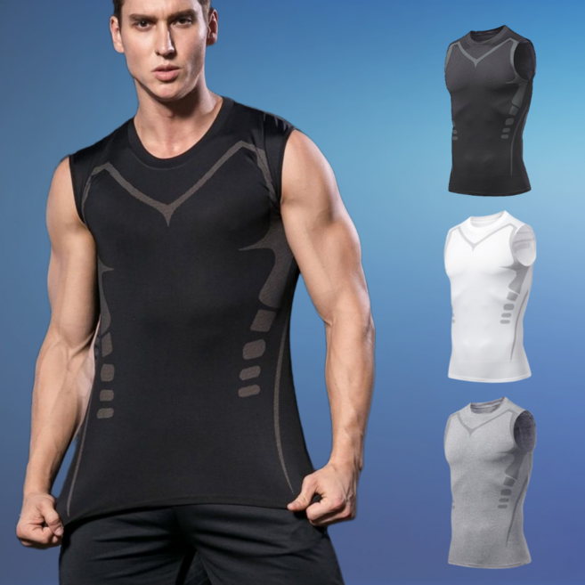 BYMSPORT 트레이닝 쿨 런닝 1+1+1 민소매 나시