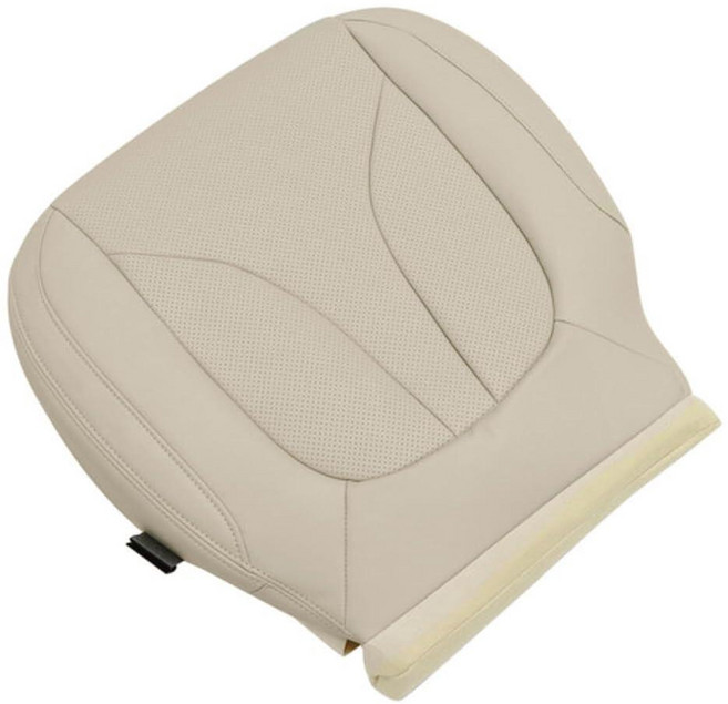 Priprilod Tan Microfiber Leather Driver Side Bottom Replacement Seat Cover Compatible with Lincoln, Priprilod Tan Microfiber Leath