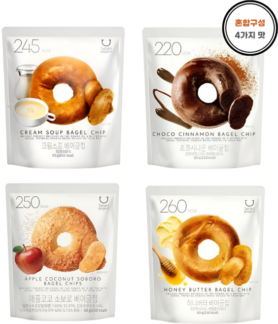 [선물추천] 딜라이트 프로젝트 베이글칩 5종 컬렉션, 1세트