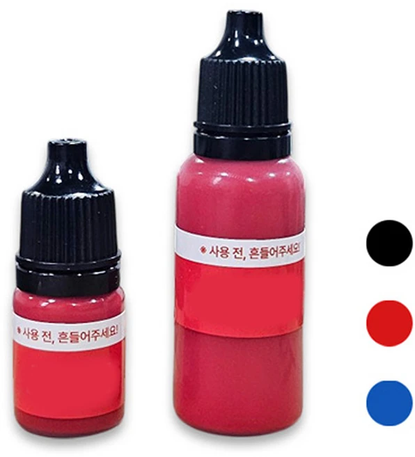 [도장마루] 타이요 TAIYO 만년 스탬프용 잉크 리필, 15ml, 빨강 - 쿠팡