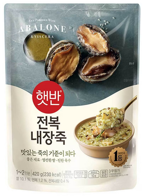 비비고 전복내장죽, 7개, 420g