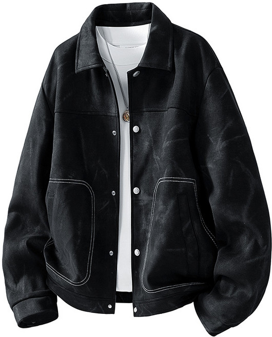 男士立領 潮流百搭休閑風衣外套