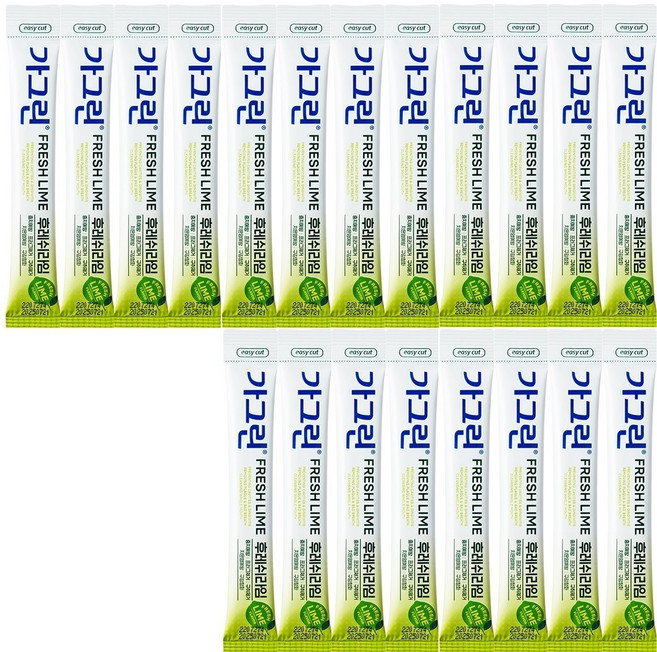 가그린 상쾌한 라임향 일회용 스틱 구강세정제, 10ml, 30개