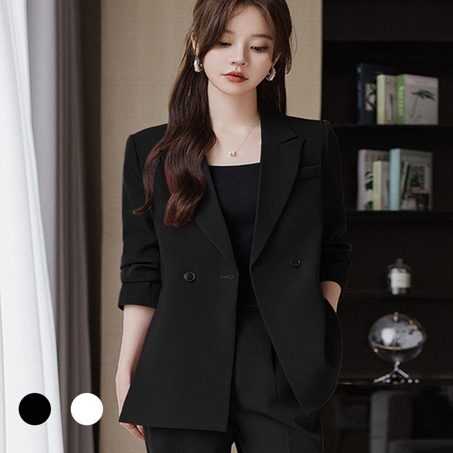 Titikong 여성 셋업 데일리 정장세트 + 스트랩 나시 티셔츠 증정 모던 심플 프리미엄 빅사이즈