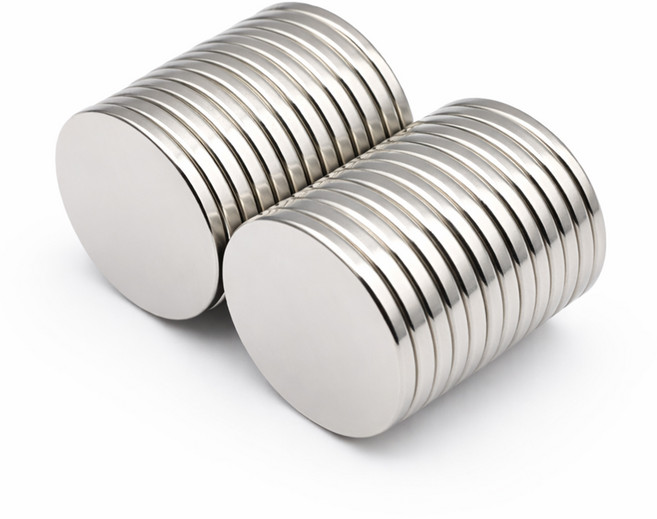 마니코 강력 네오디움 원형자석 20 x 2mm 동전형, 10개, 실버