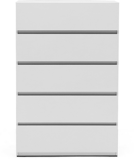 리빙인도무스 깊은 5단 서랍장 800 볼레일 방문설치, 화이트, 5개