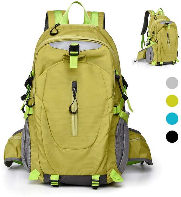 NUTRIVIO 등산배낭 여행용 경량 백패 방수 배낭 등산가방, 그린