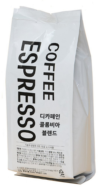 커피에스프레소 디카페인 콜롬비아 블렌드 원두커피, 500g, 1개, 홀빈(분쇄안함)