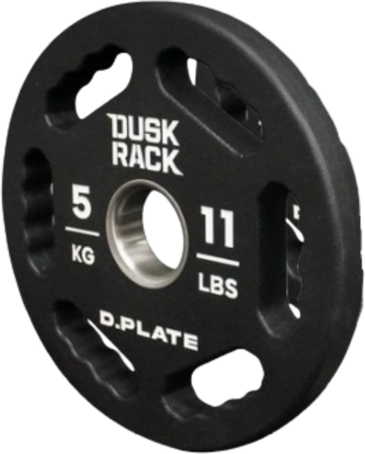 더스크랙 D plate 바벨 pev 중량 원판, 5kg, 4개, 1가지색상 매트블랙