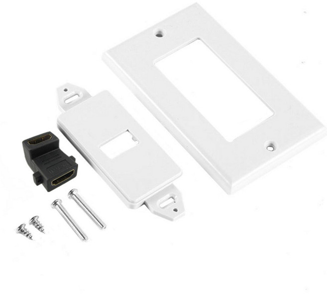 婕樂數位 HDMI資訊面板 USB面板模組 CAT6面板插座, 面板插座 單孔--HDMI(90度)