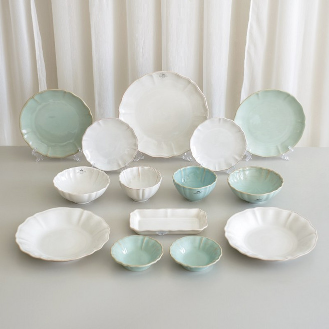 코스타노바 알렌테조 2인 그릇세트 14P, 아쿠아, 1개