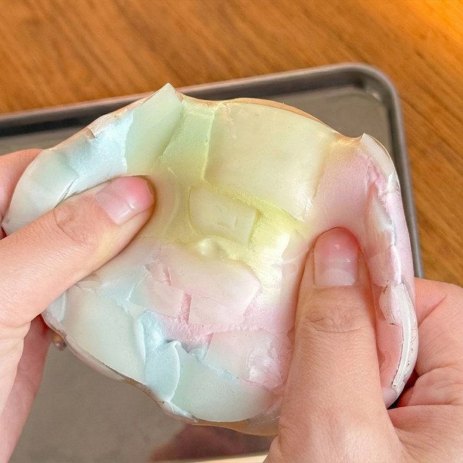 율샵 왁뿌볼 왁스 뿌시기 스트레스볼 말랑이, 레인보우뿌3개, 1세트