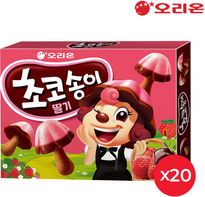 오리온 초코송이 딸기, 45g, 20개