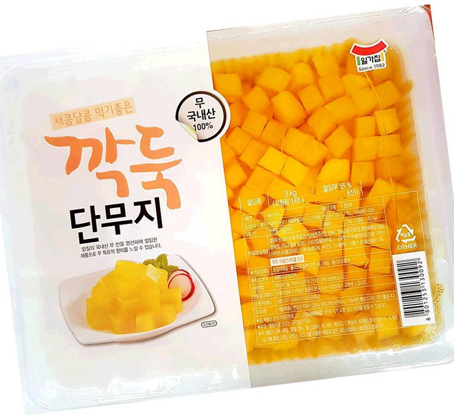 일미 깍둑 단무지 3KG 무절임, 1개