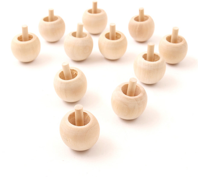 거꾸로팽이 나무팽이 버섯 모양 미니 전통 팽이 과학놀이 무게중심 돌리기 꾸미기 손팽이, 100개