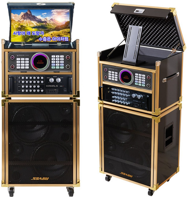 금영 KMS-S700 고급형 400W 노래방기기SET 가정용이동식 고정식반주기 풀셋트 악보표출 노래교실 녹음기능 최신곡 5만여곡, S800LED TV 이동식세트