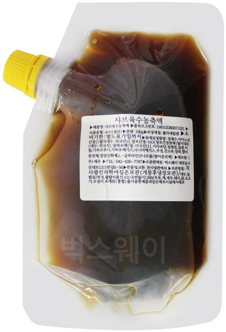 벅스웨이 샤브샤브 육수농축액 180g (20배 희석), 1개