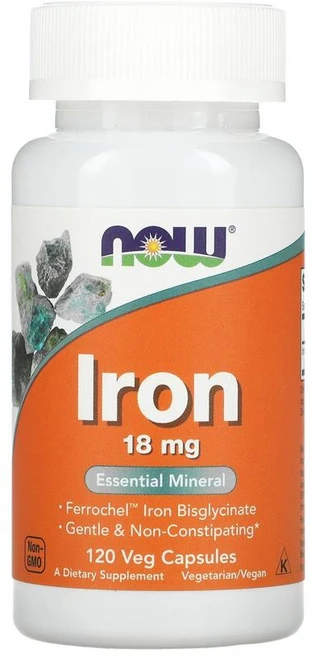 나우푸드 철분 18mg 120정, 1개 - 쿠팡