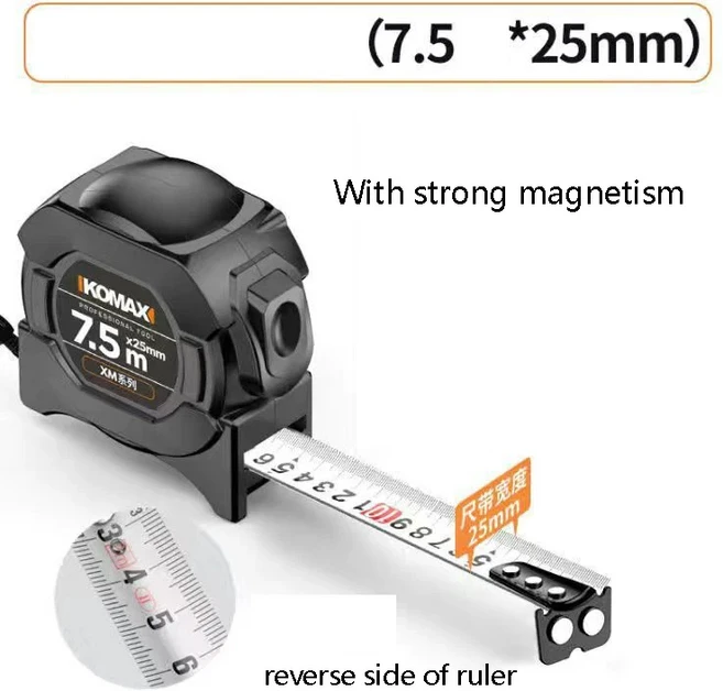 고급 스테인리스 디지털 줄자 10m 산업용 양면 자석 자동 잠금 기능 포함, 03 XM series 7.5m