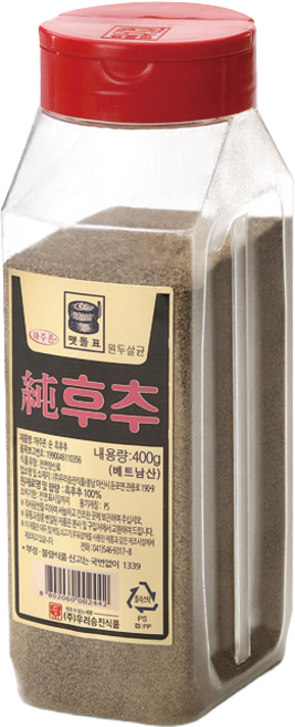 승진우리식품 아주존 맷돌표 흑후추(100%), 400g, 1개