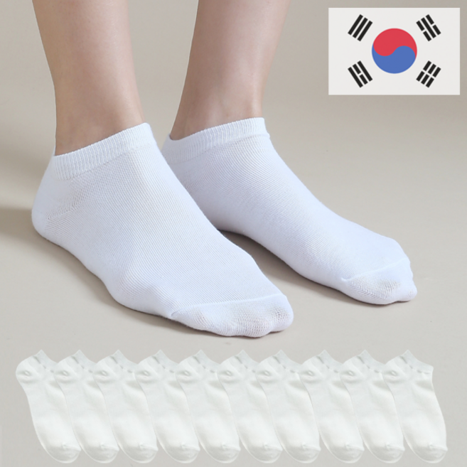 49년양말장인 여성용 프리미엄 발목 스니커즈 양말 10켤레 세트