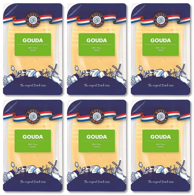 Royal Orange 고다 슬라이스, 150g, 6개