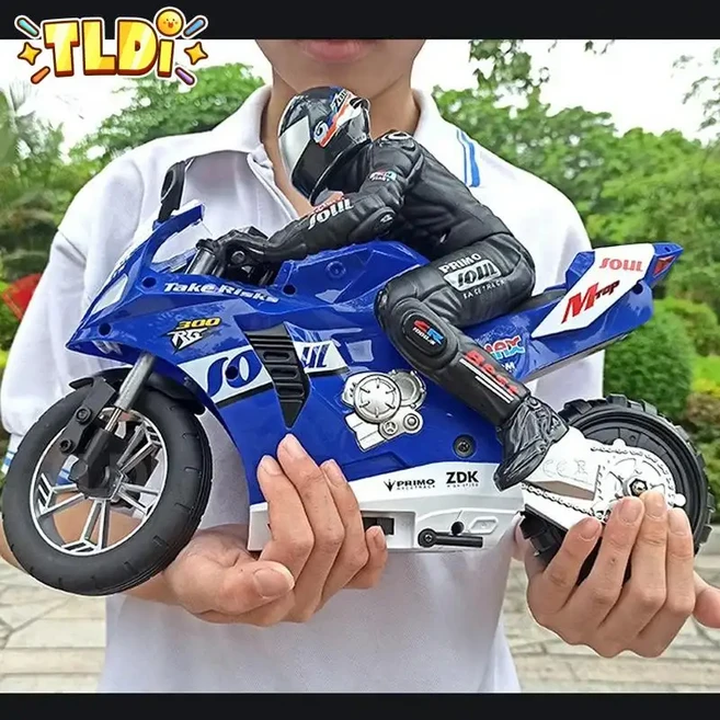 RC 오토바이 1:6 1:10 전동 모터 자동차 고속 4채널 원격 제어 레이싱 드트 카 크리스마스 선물, RED Small Scale