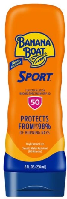 바나나보트 스포츠 울트라 SPF 50 선스크린 로션 12oz |선블록 패밀리 사이즈 (1팩) 130104, 1개, 236ml - 쿠팡