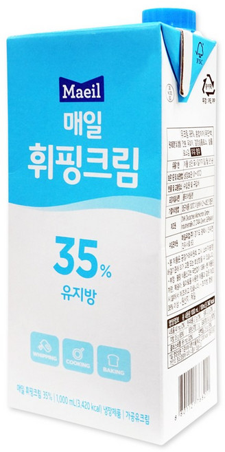 매일 휘핑크림35_1L, 1L, 1개