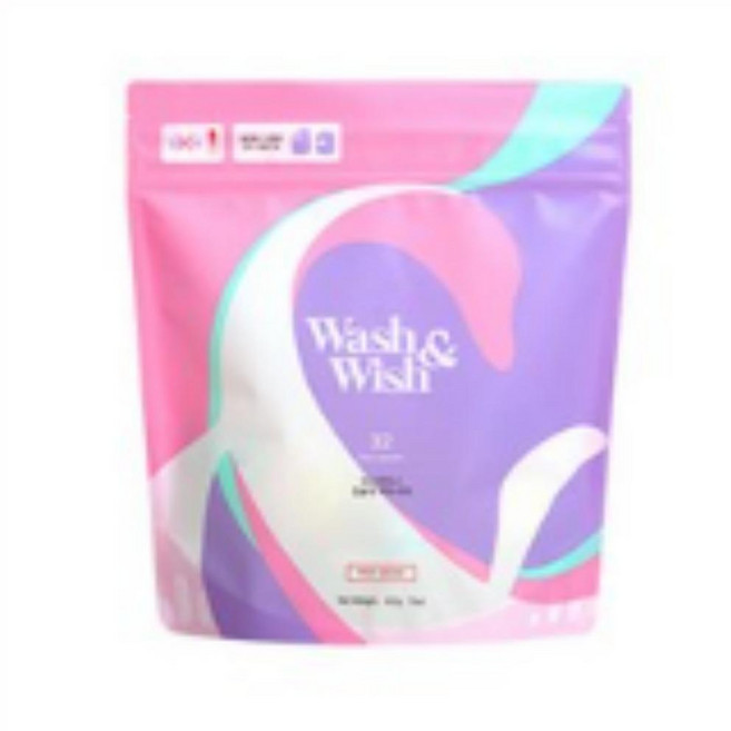 워시앤위시 캡슐형 세탁세제, 32개입, 15개