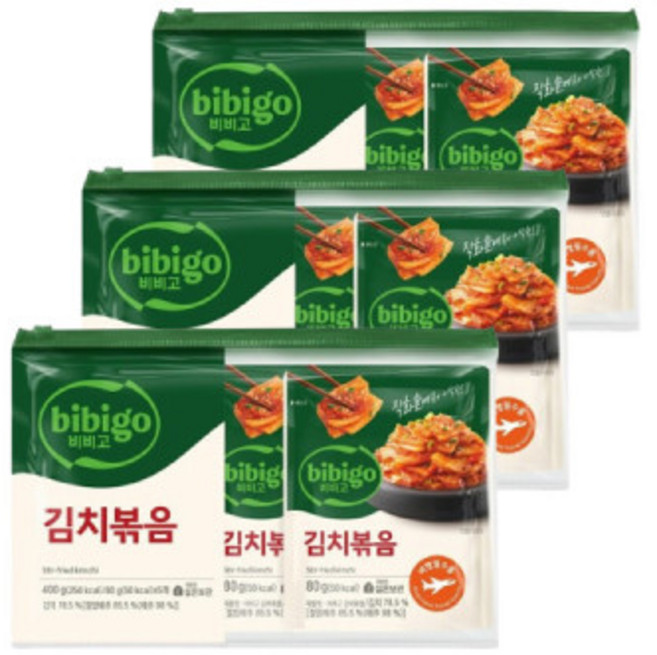 비비고 김치볶음 80G 5입 3개 (총 15개), 5g, 1개