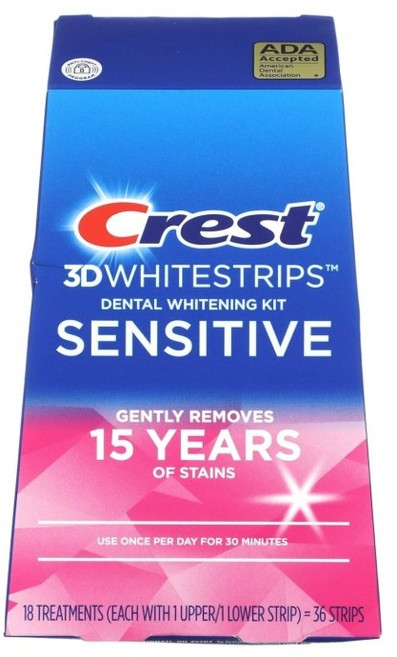 국내배송 크레스트 치아미백스트립 민감치아전용 18개입 1set, 1개
