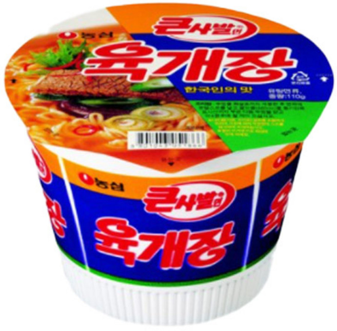 농심 육개장 큰사발 110 g, 6개