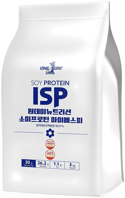 원데이뉴트리션 ISP 소이프로틴 단백질 포대유청, 3kg, 1개