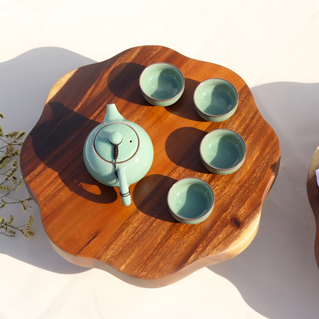 [파격사은품] 레인트리 감성 다용도 소반 찻상 다과상, 1개, 35cm