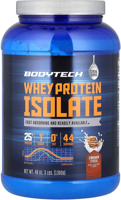 BodyTech 분리유청단백질 시나몬 시리얼 1 360g(3lbs) BodyTech (바디텍), 1360 g, 1.36kg, 1개 - 쿠팡