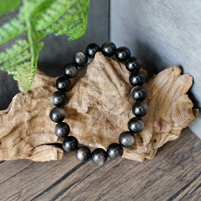 팔찌 흑요석 원석 천연석 부적 불교 패션 염주 파워스톤