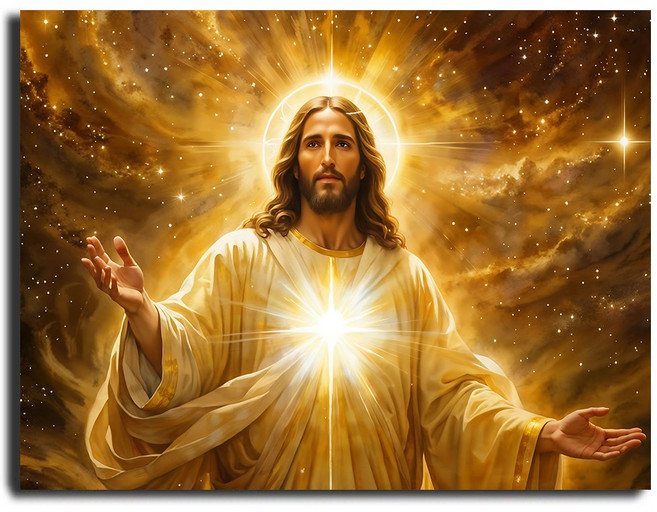 화야루이 보석십자수 캔버스형 DIY 세트 40 x 50 cm, 1세트, GR-802.예수님