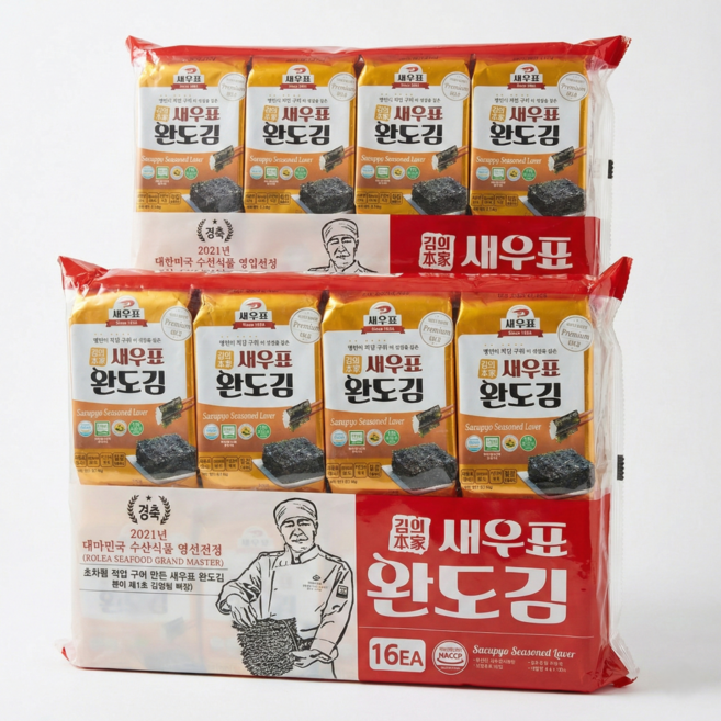 새우표 완도 프리미엄 도시락김, 4g, 72개