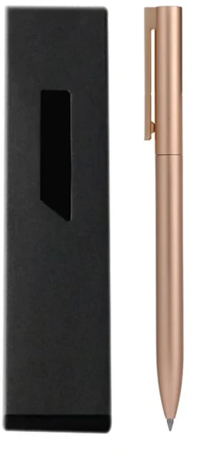 샤오미 펜 포함 메탈 젤 흰색 0.5mm 회전 리필 검정 잉크 학교 문구 5 쿨, 02 1pcs Gold Pen