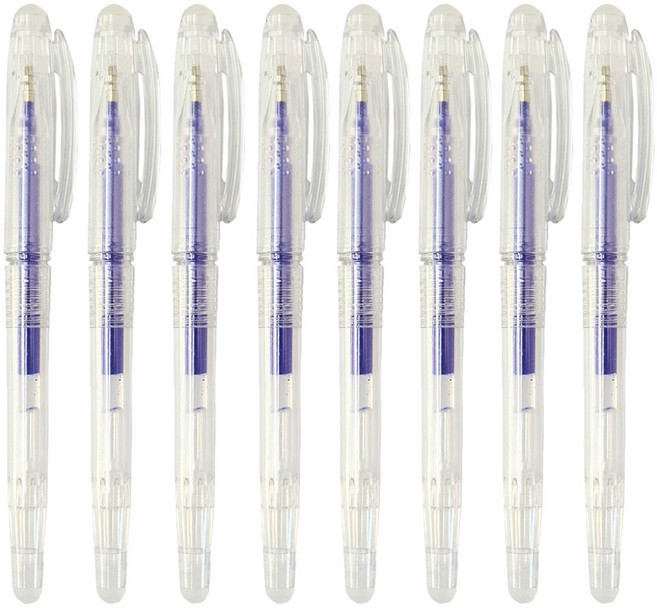 아이롱펜 열펜 다리미펜 열에지워지는펜, 블루, 8개