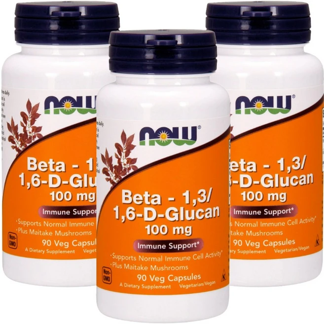 나우푸드 베타-1:3/1:6-D-글루칸 100mg 베지 캡슐, 3개, 90정 - 쿠팡