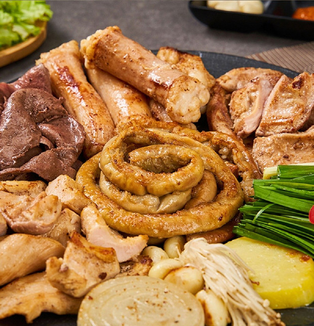 곱이 꽉찬 소곱창 초벌 구이 160g 모듬소곱창 소대창 소막창 소염통, 소곱창+소대창+소막창+소염통, 760g, 1세트