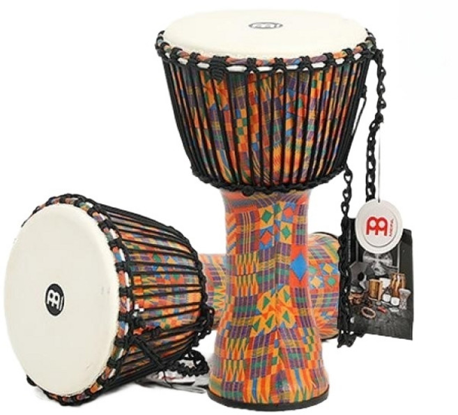 MEINL 아프리카 드럼 에스닉 핸드메이드 천연 가죽 양피 젬베 전용 케이스 포함, 1개, 체크 패턴padj2-l-g