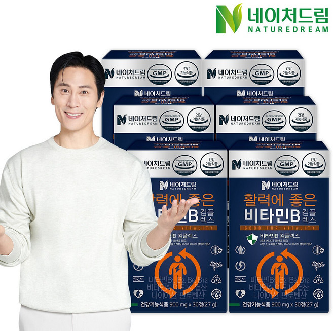 네이처드림 활력에 좋은 비타민B 컴플렉스 900ml x 30정 6박스 + 쇼핑백