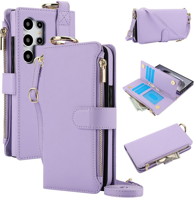 갤럭시 Z폴드 Z FOLD적용 지갑형 카드수납 지퍼형 홀더 스탠딩 스트랩 케이스