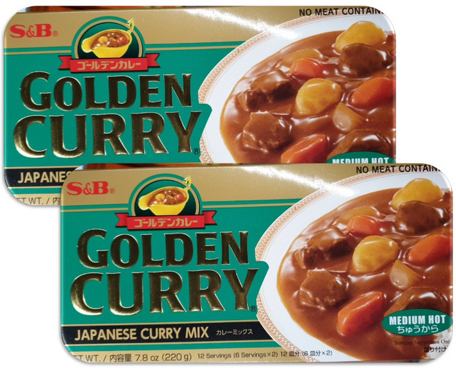 에스비 골든카레 약간매운맛, 220g, 2개