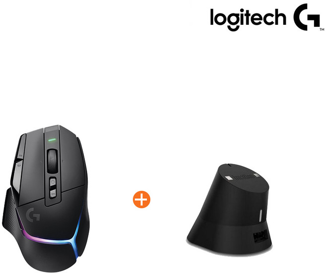 로지텍코리아 G502 X PLUS 무선 게이밍 마우스 + 이메이션 충전독, G502 X PLUS 블랙 + 충전독 블랙