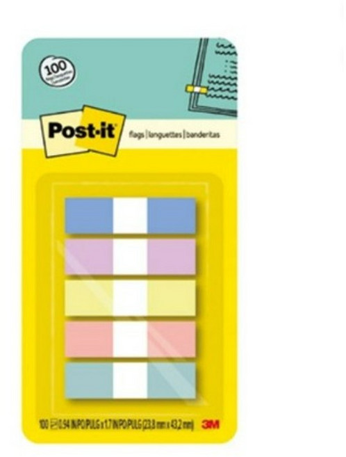 3M 포스트잇 플래그 683-5PASTEL, 1개, 100개입