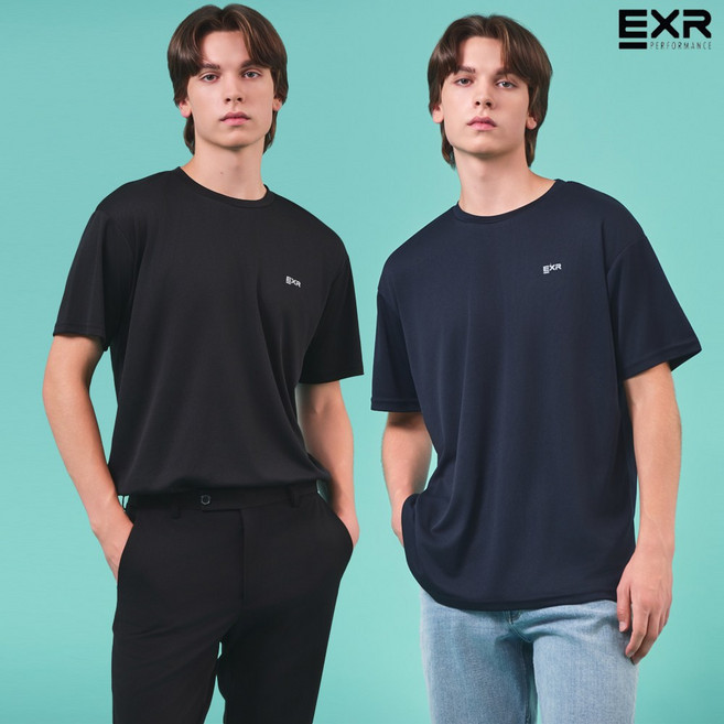 [EXR] 25SS 올라운드 남성 PK라운드 티셔츠 1+1 네이비+블랙